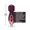 Zola Rechargeable Silicone Mini Wand, Burgundy/Rose Gold
