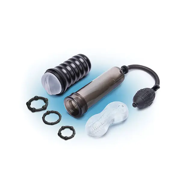 ZOLO 6 pc Pump & Pleasure Set - Black - Penis Enhancement