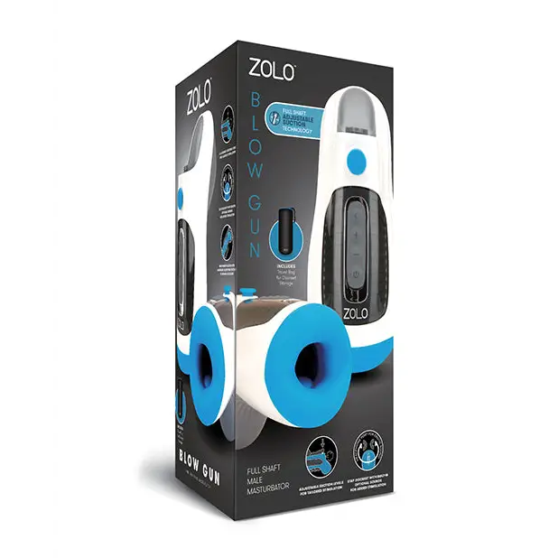 ZOLO Blow Gun - White/Blue - Dolls & Masturbators
