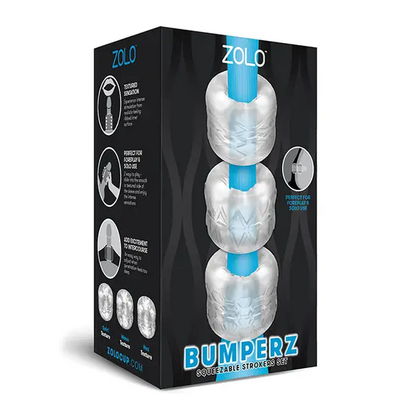 ZOLO Bumperz Squeezable Stroker Set - Clear - Dolls & Masturbators