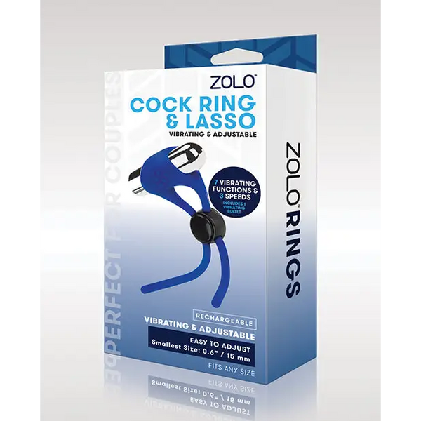 ZOLO Cock Ring & Lasso - Blue - Penis Enhancement