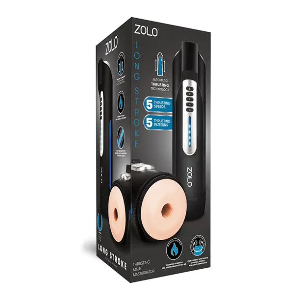 ZOLO Long Stroke Thrusting Masturbator - Ivory - Dolls & Masturbators