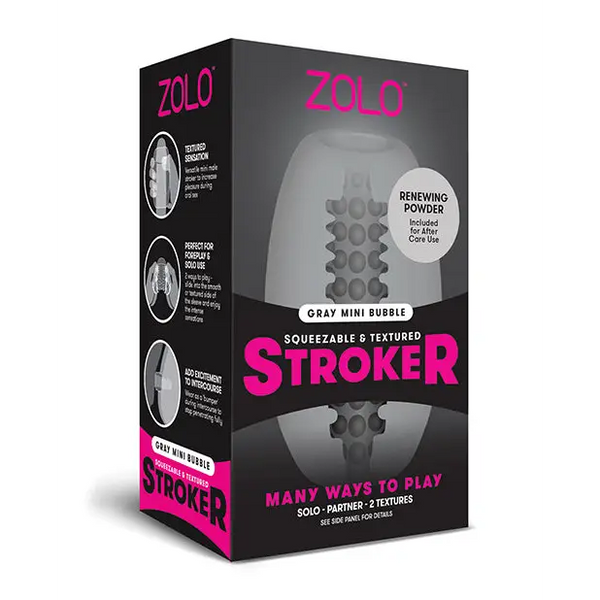 ZOLO Mini Bubble Stroker - Gray - Dolls & Masturbators