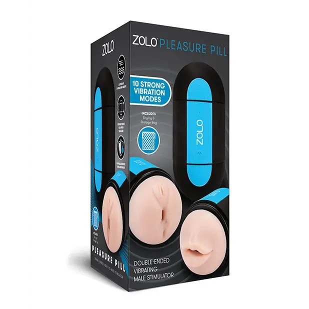 ZOLO Pleasure Pill Double Ended Vibrating Stimulator - Ivory - Dolls & Masturbators