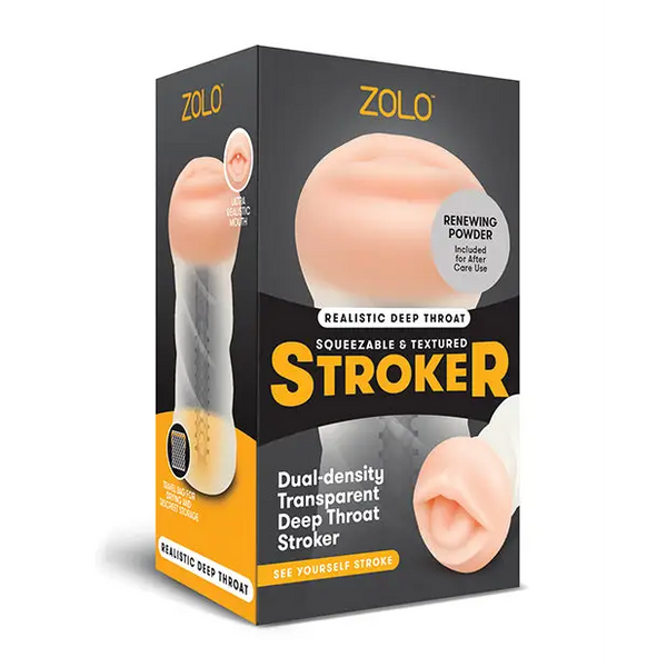 ZOLO Realistic Deep Throat Dual Density Transparent Stroker - Dolls & Masturbators