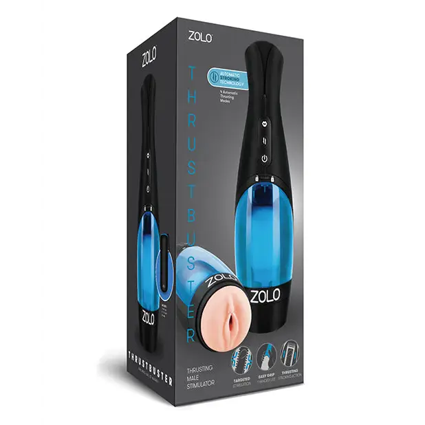Zolo Thrust Buster - Thrusting Male Stimulator w/Erotic Audio - Dolls & Masturbators